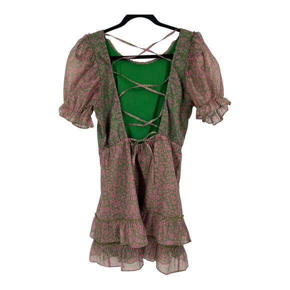 Show Me Your Mumu dress Daiquiri minidress green pink size Medium M - Picture 4 of 9